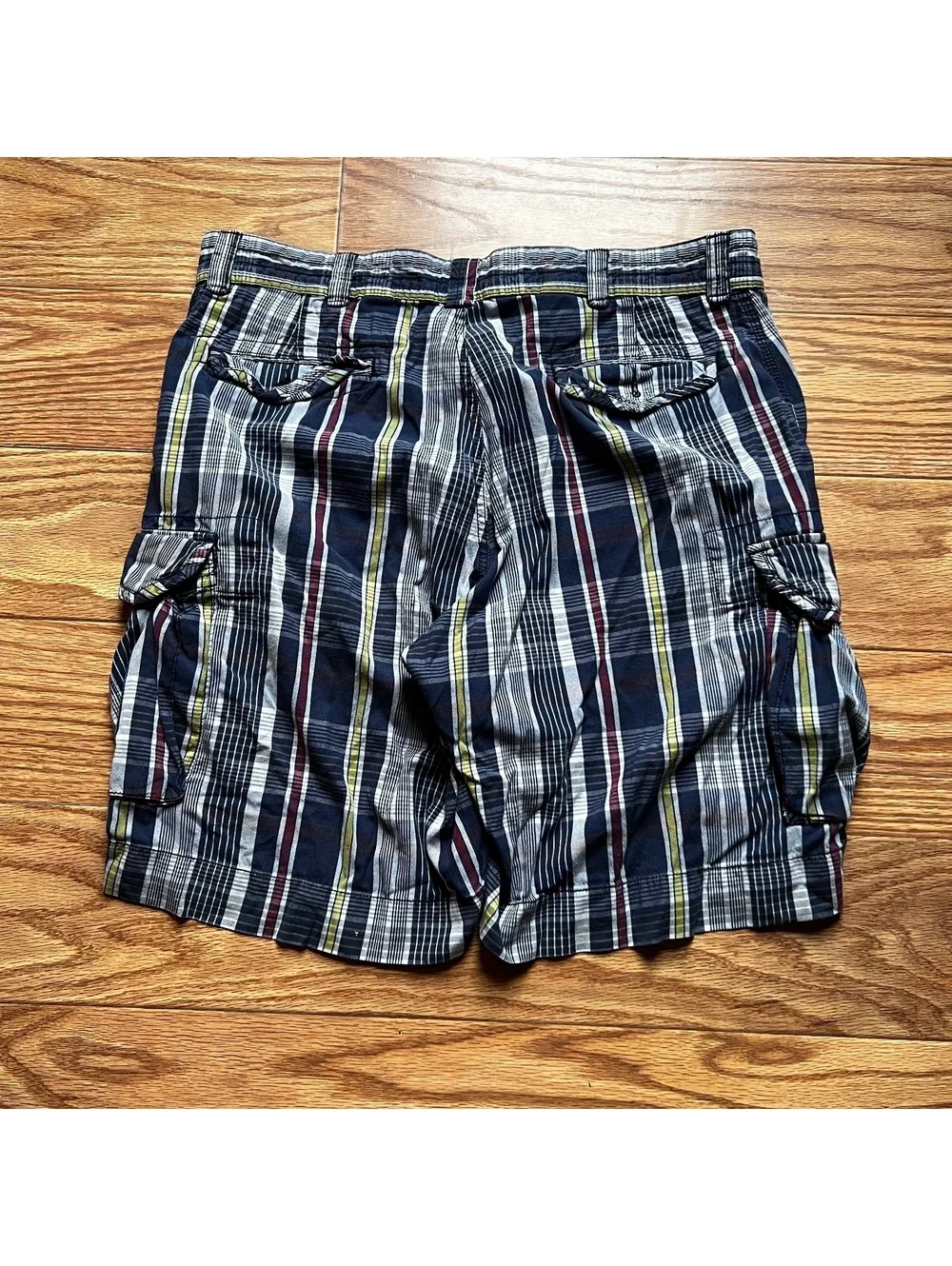 Vintage Y2K Polo Ralph Lauren Plaid Cargo Shorts Streetwear Grunge Surf Skater